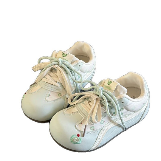 Damen Sportliche Sneakers mit Bärenapplikation und atmungsaktiver Sohle EB