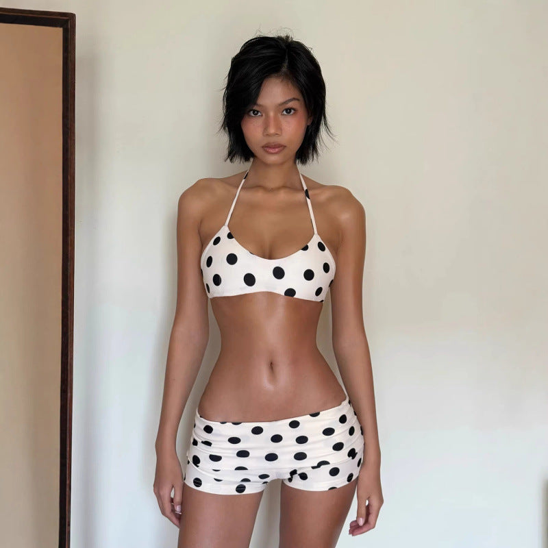 Damen Bikiniset mit verspieltem Punktedesign und eleganten Bindeträgern EB