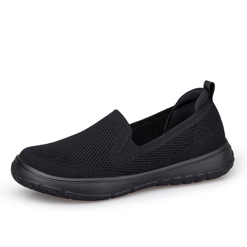 Damen Slip-On Freizeitschuhe mit atmungsaktiver Mesh-Oberfläche und flexibler Sohle EB