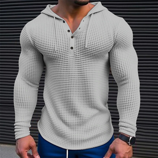 Herren Hoodie mit strukturiertem Design und Kragen EB