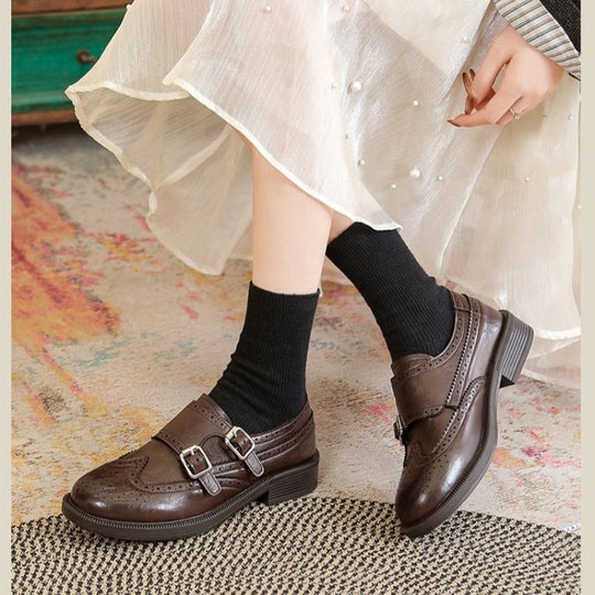 Damen Schnürschuhe mit dekorativen Fransen EB