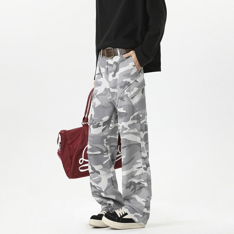 Damen Cargohose im modischen Camouflage-Design mit hohen Taschen EB