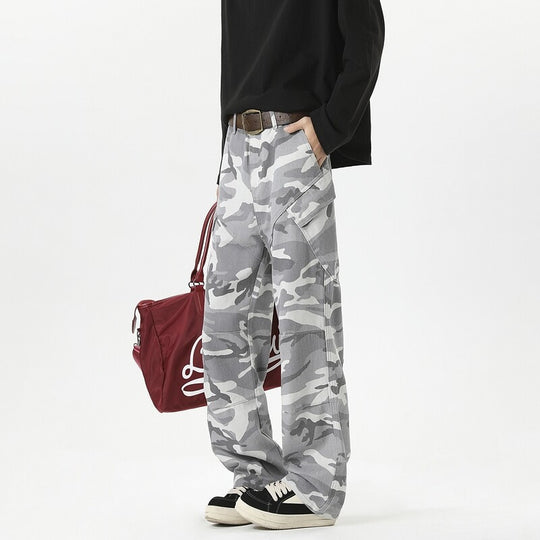 Damen Cargohose im modischen Camouflage-Design mit hohen Taschen EB