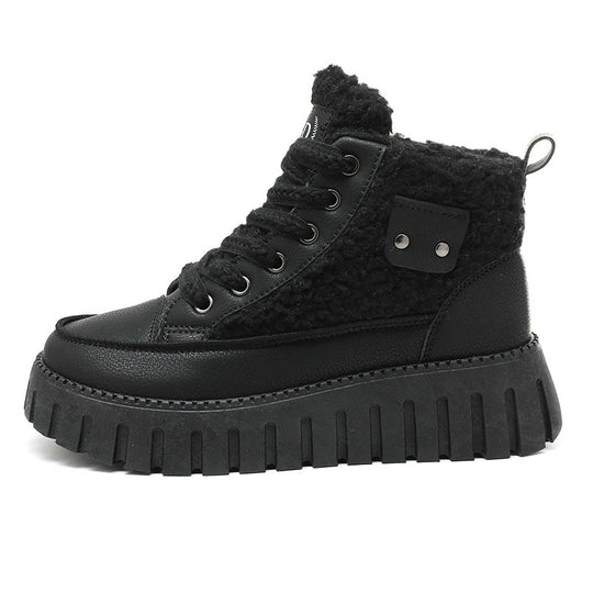 Damen Winterliche High-Top Sneakers mit kuscheligem Innenfutter und modischen Akzenten EB