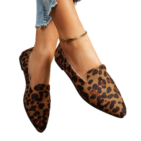 Damen Ballerinas im modernen Leopardenmuster EB