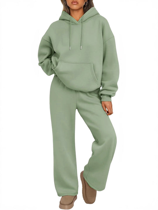 Unisex minimalistischer Kapuzenpullover aus French-Terry mit flachem Kordelzug und verstärkter Nackenpasse EB