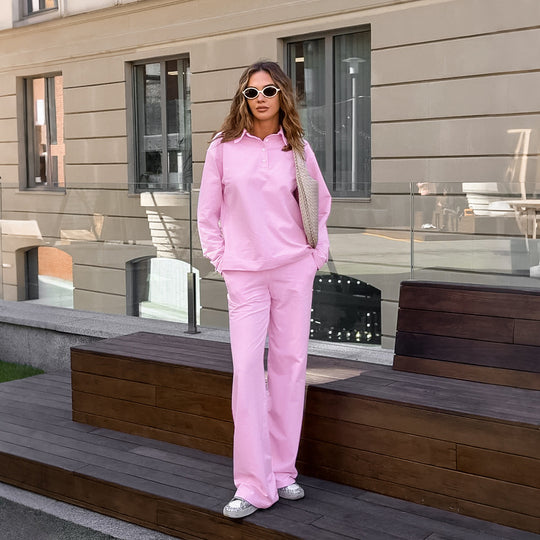 Damen Bequemes Sweatpants-Set mit lässigem Schnitt EB