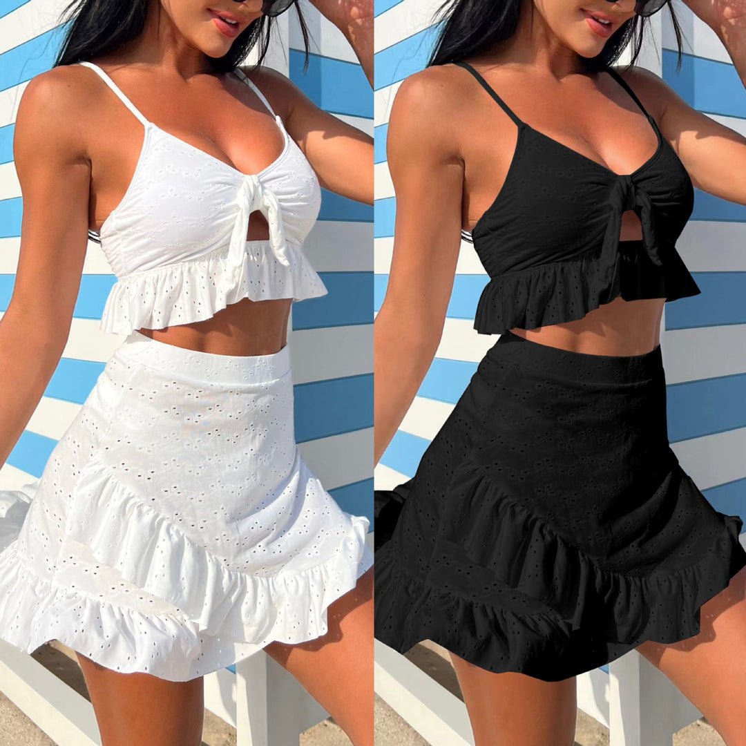 Damen Crop-Top und Rock Set EB