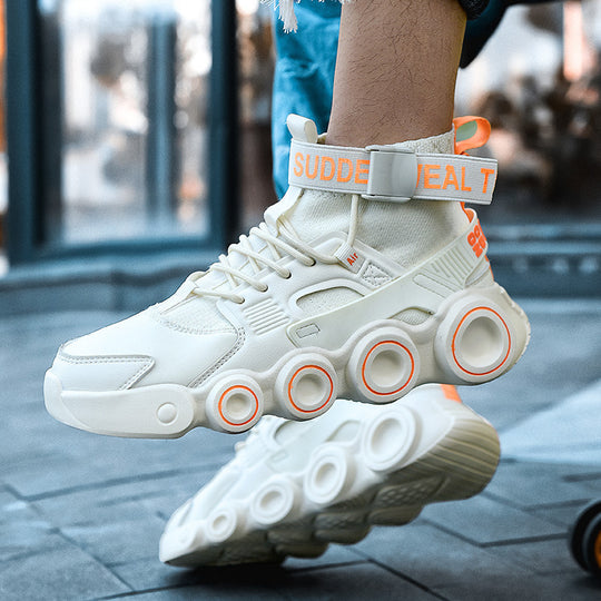 Damen Streetwear High-Top Sneakers mit innovativem Riemensystem EB