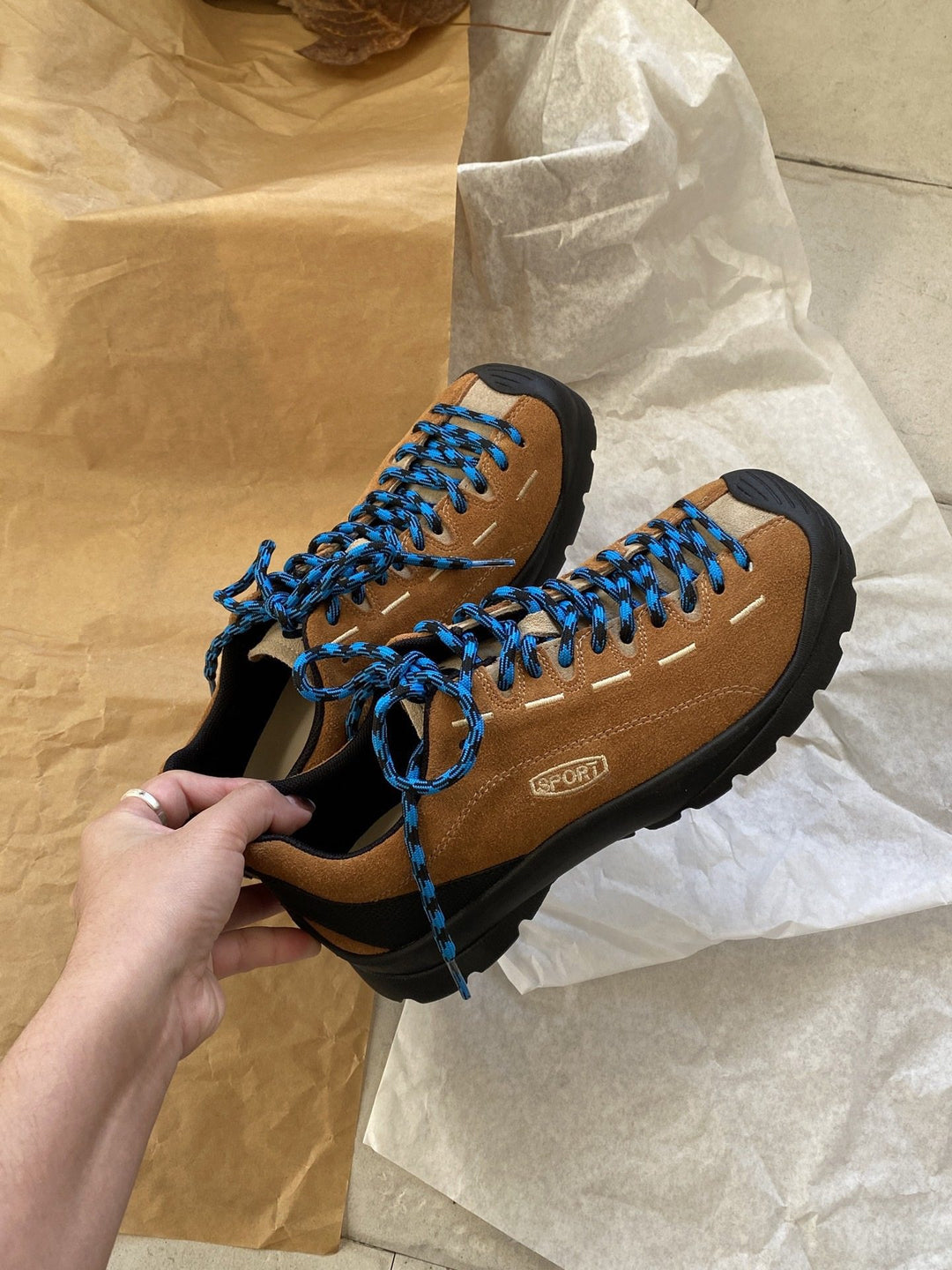 Damen Sportliche Wanderschuhe mit griffiger Sohle und atmungsaktiver Oberfläche EB