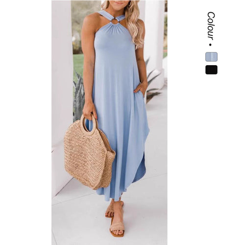 Damen Maxikleid mit multifunktionalem Halter EB