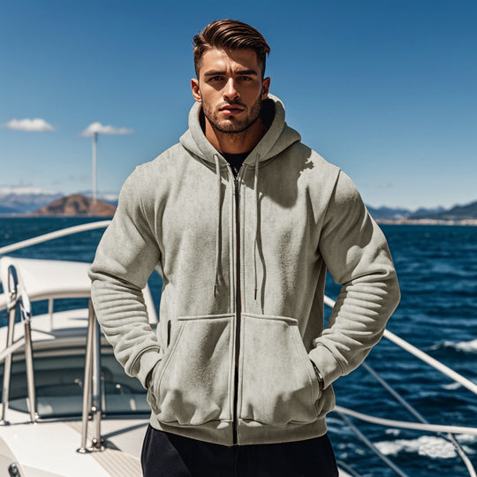 Herren Sportliches Freizeit-Set mit Kapuze und Reißverschluss EB