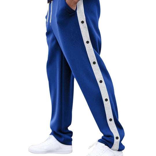 Damen Sportliche Freizeitpants mit Druckknöpfen an den Seiten EB