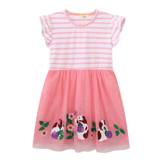 Mädchen Tüllkleid mit verspieltem Design EB