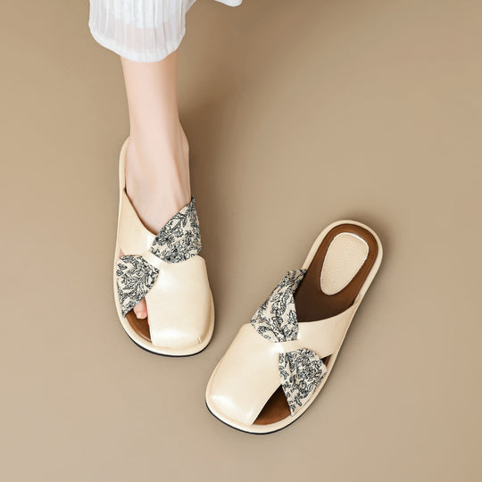 Damen Slidesandalen mit modischem Schleifendetail und komfortabler Innensohle EB