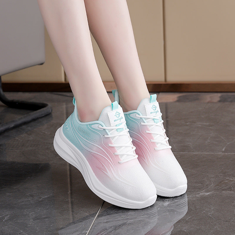 Damen Sportliche Sneakers mit flexibler Dämpfung und atmungsaktivem Netzmaterial EB