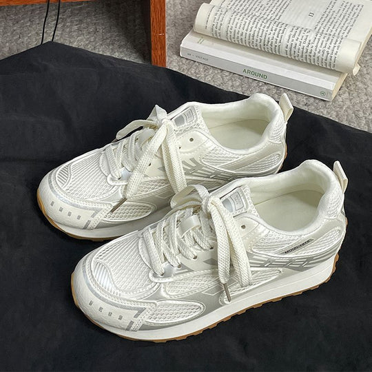 Damen Leichte Mesh-Lauf- und Freizeit-Sneaker mit profilierter Gummilaufsohle EB