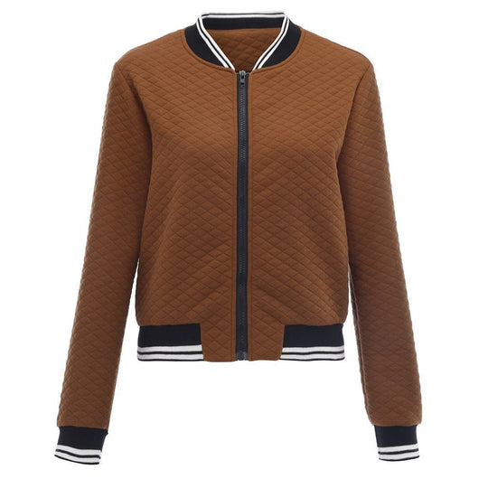 Damen Steppjacke mit sportlichem Reißverschluss und elastischen Bündchen EB