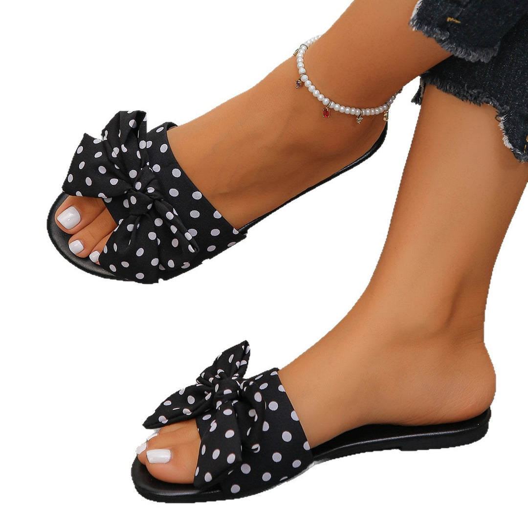 Damen modische Badesandalen mit verspieltem Schleifen-Design EB