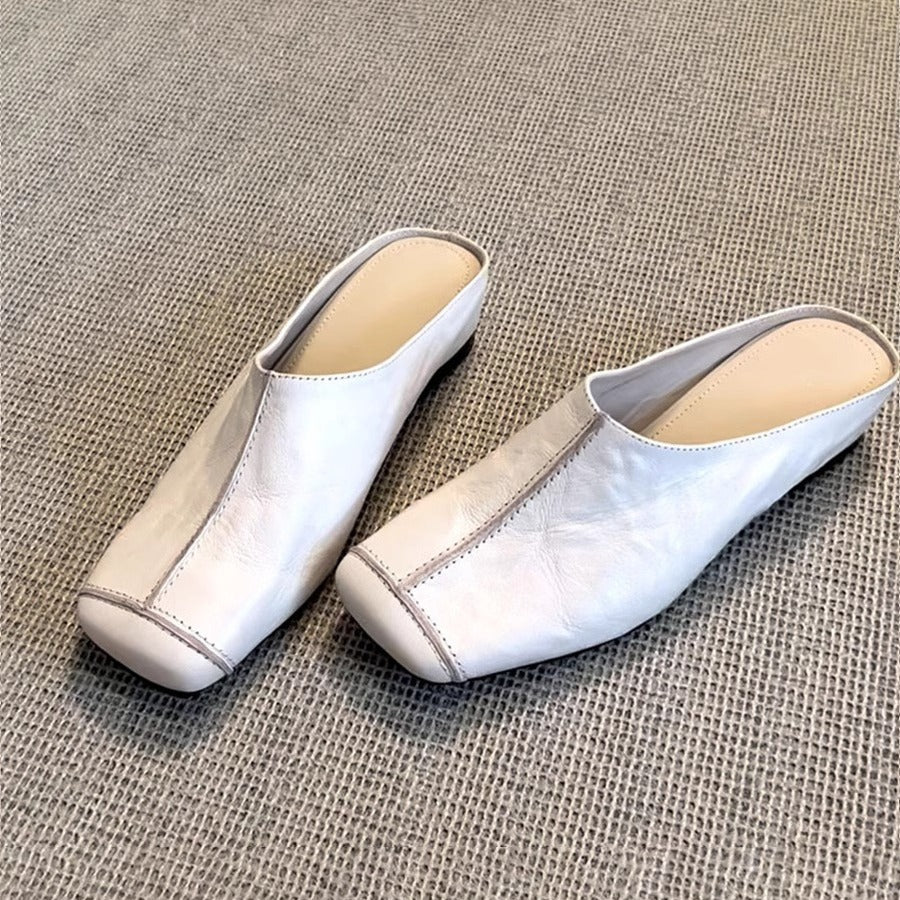 Damen Bequeme Clogs mit modischem Schnitt und weichem Leder EB