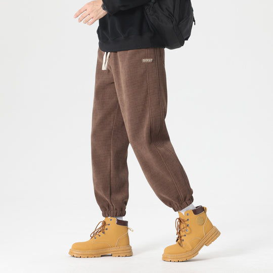 Herren komfortable Sweat-Jogginghose mit elastischem Kordelzug, vorgeformten Nähten und gerippten Bündchen EB