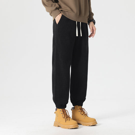 Herren komfortable Sweat-Jogginghose mit elastischem Kordelzug, vorgeformten Nähten und gerippten Bündchen EB