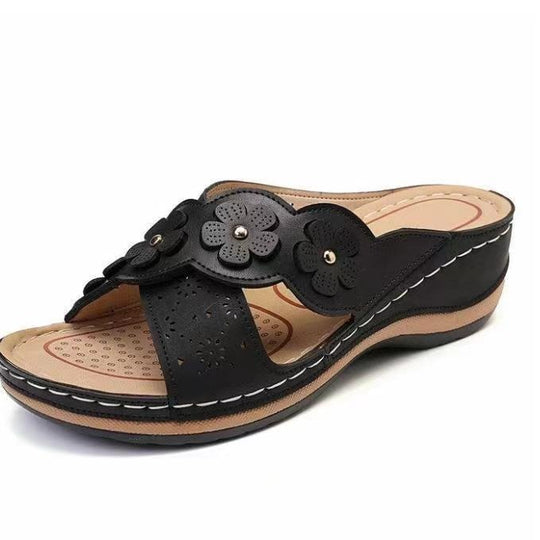 Damen Sandalen mit floralen Akzenten EB