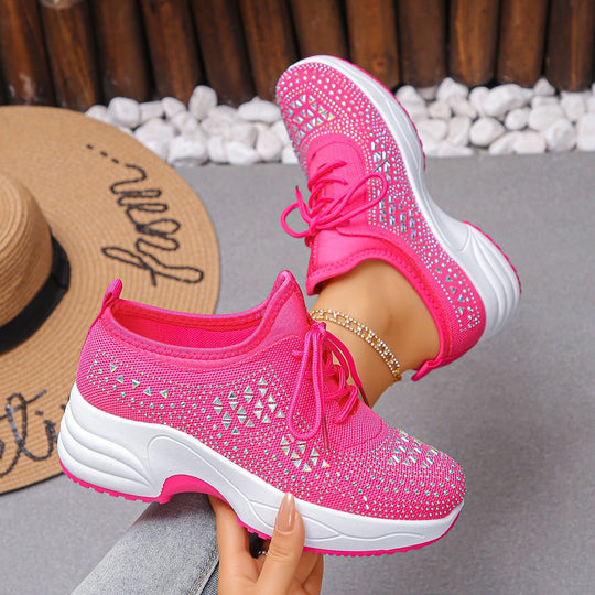 Damen Sportliche Sneaker mit atmungsaktivem Obermaterial und Komfortsohle EB