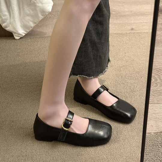 Damen elegante Mary Jane Ballerinas mit modischer Schnalle EB