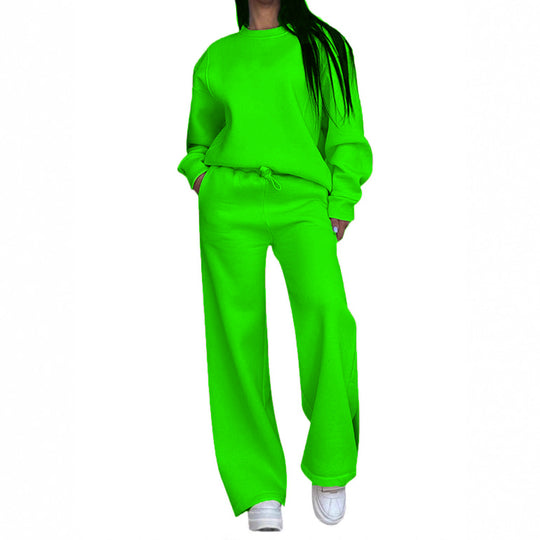 Damen nan lässiges Oversize Sweatshirt und weite Jogginghose Set EB