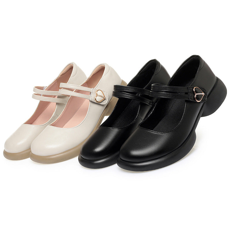 Damen Mary Jane Schuhe mit doppeltem Riemen und komfortabler Sohle EB