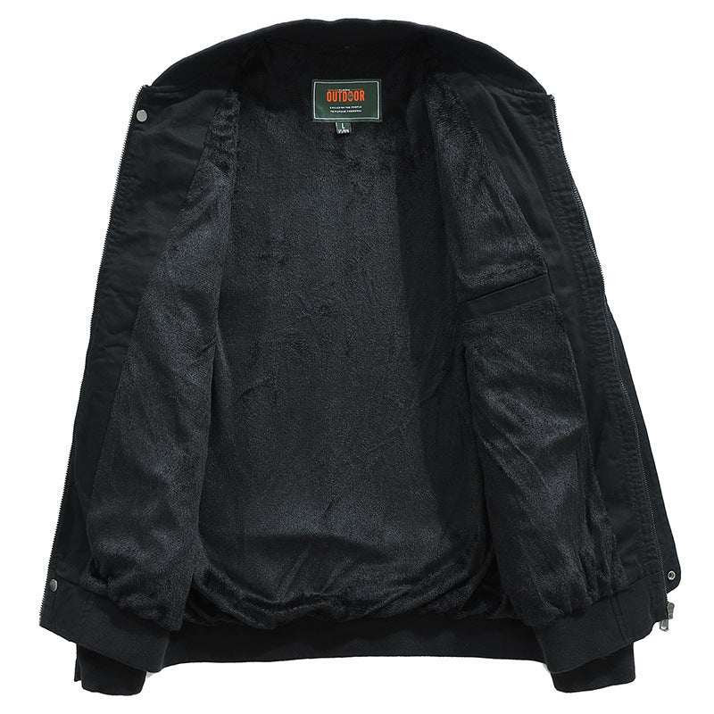 Herren Canvas-Bomberjacke im Fieldstil mit Gurt- und Ringdetails EB