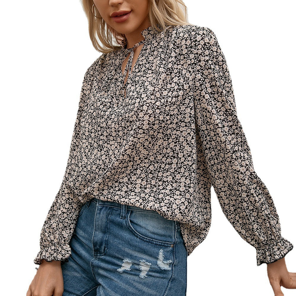 Damen Bluse mit Blumenmuster EB