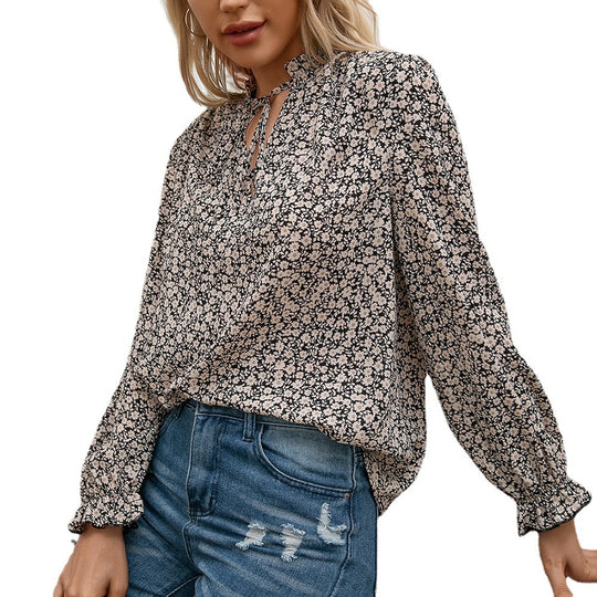 Damen Bluse mit Blumenmuster EB