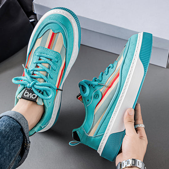 Damen Sneakers mit hohem Plateau und atmungsaktivem Mesh EB