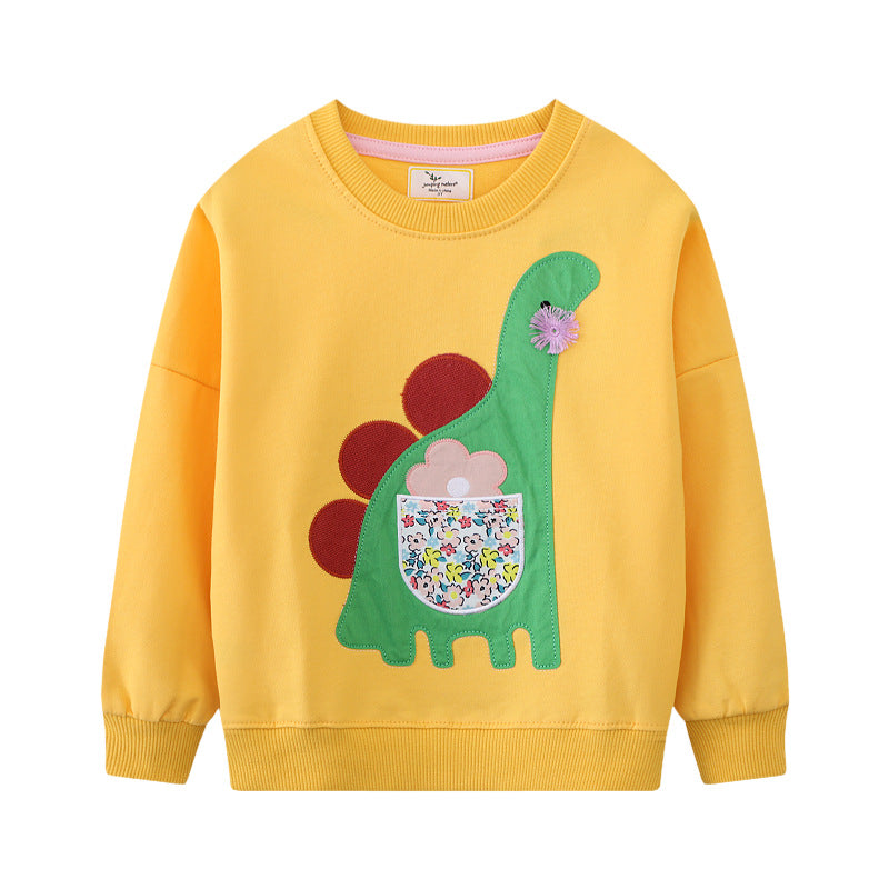 Mädchen Sweatshirt mit kreativem Dinosaurier-Design EB