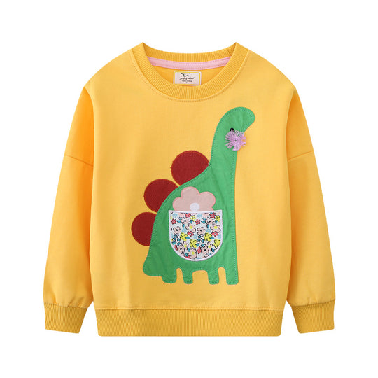 Mädchen Sweatshirt mit kreativem Dinosaurier-Design EB