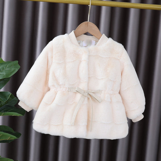 Damen kuschelige, gepolsterte Jacke mit Taillengürtel EB