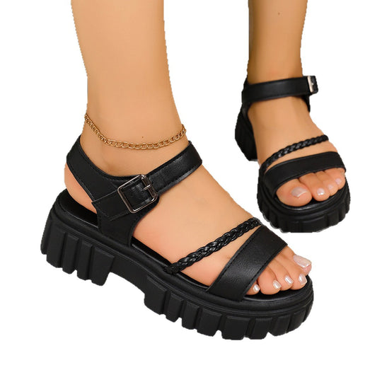 Damen Plattform Sandalen EB