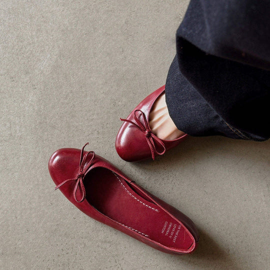 Damen Ballerinas mit dekorativem Schleifendetail EB