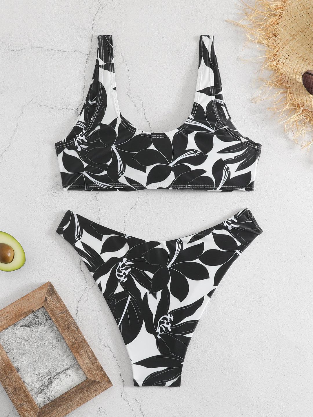 Damen Bikini-Set mit floralen Mustern und sportlichem Schnitt EB