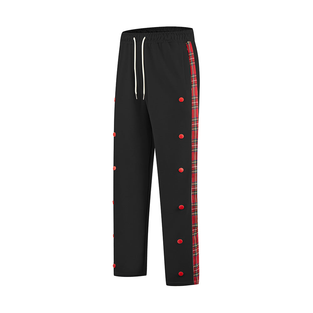 Herren Sportliche Jogginghose mit Druckknopf-Design und elastischem Bund EB