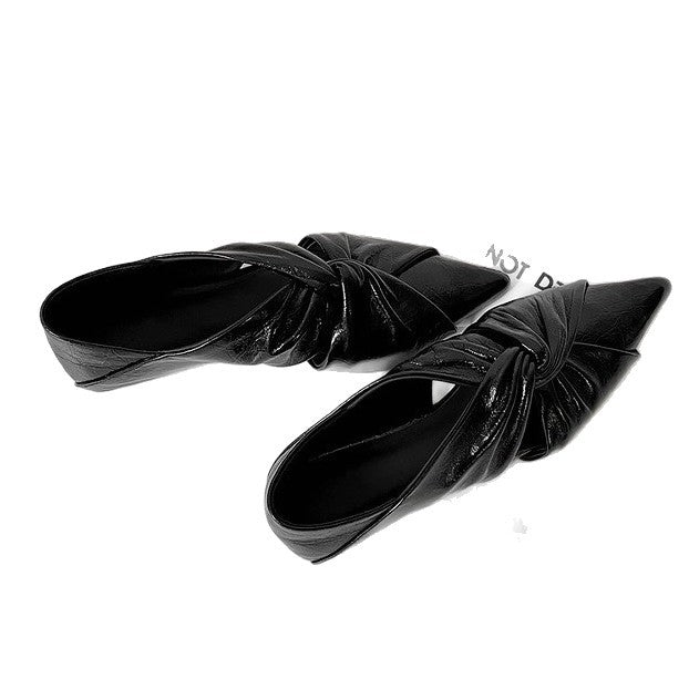 Damen elegante Spitzenslipper mit raffinierten Knoten-Details EB