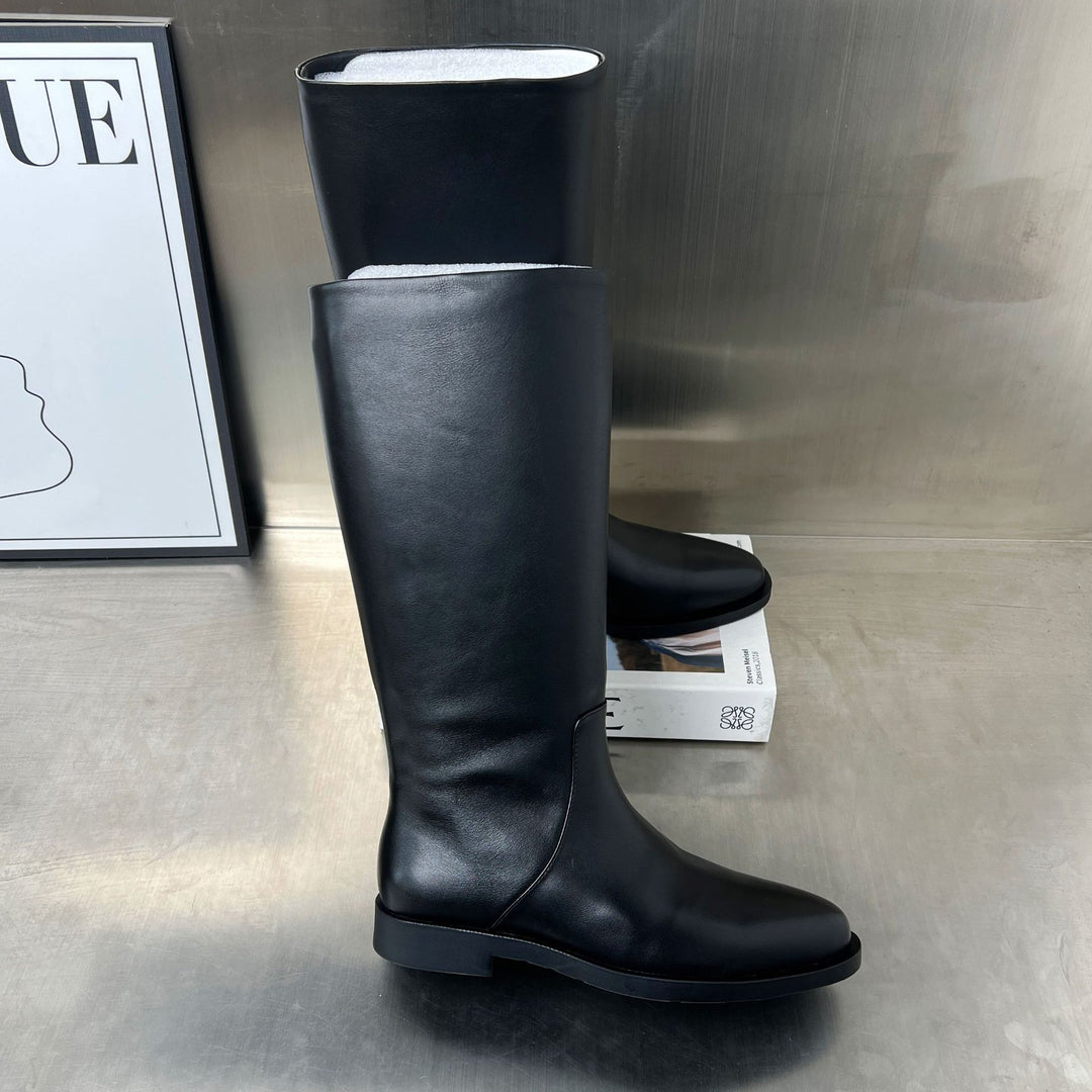 Damen elegante Stiefel aus hochwertigem Leder EB