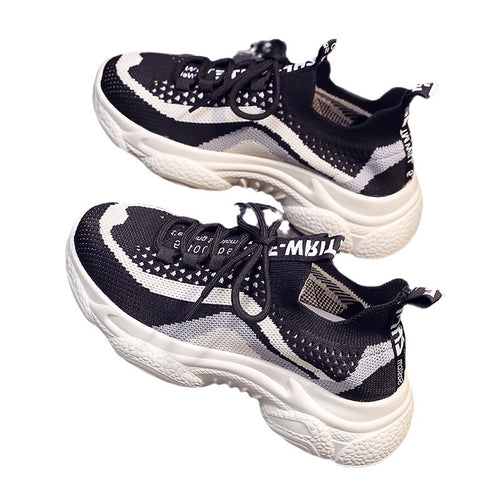 Damen Sportliche Sneakers mit atmungsaktivem Mesh-Obermaterial EB