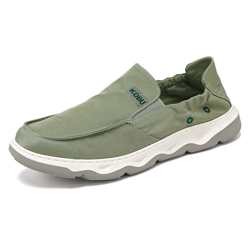 Herren elastischer Nubukoptik-Slipper mit gepolstertem Fersenrand und stoßdämpfender Wellenlaufsohle EB