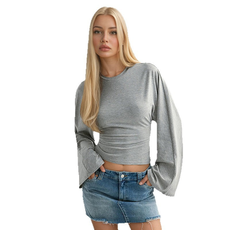 Damen Oberteil mit weitem Ärmel und modernem Schnitt EB