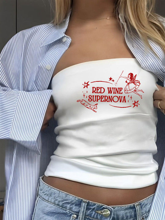Damen Bandeau-Oberteil mit sportlichem Frankreich-Design EB