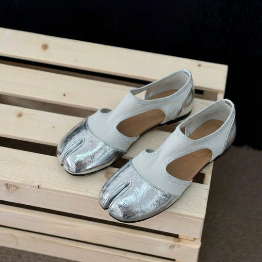 Damen Elegante und trendige Halbschuhe mit einzigartigem Zehen-Design EB