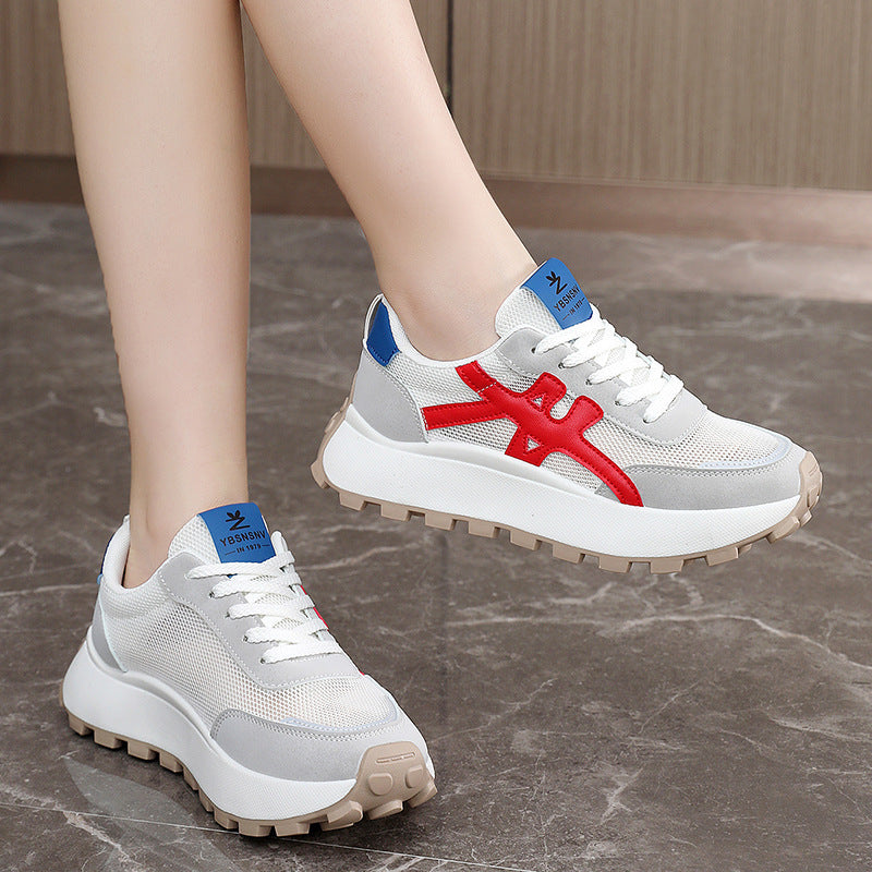 Damen Sportliche Sneaker mit atmungsaktiver Mesh-Oberfläche und dämpfendem Komfort EB